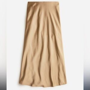 NWOT J Crew Satin Slip Skirt
